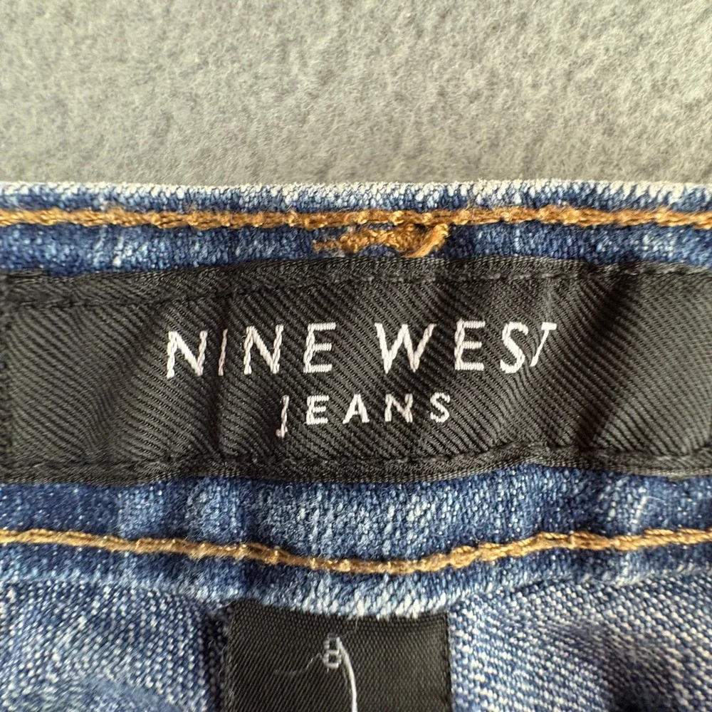 Nine West Jeans Womens 8 Medium Wash Blue‎ Denim Bootcut Stretch Pants